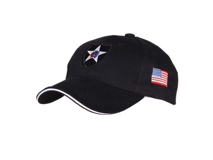 čepice baseball 2nd INFANTRY DIVISION ČERNÁ (Barva černá)