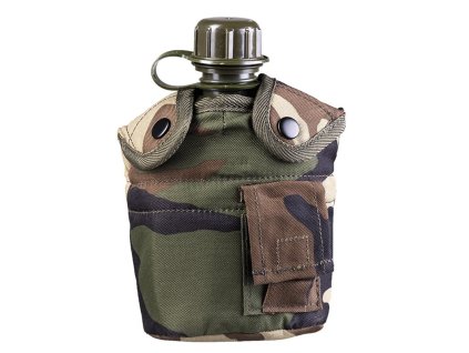 láhev polní US 1l s pítkem a obalem WOODLAND (Barva US WOODLAND)