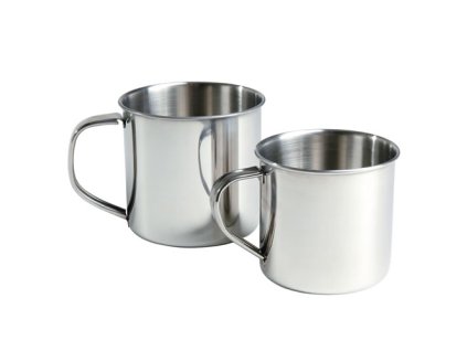 hrnek nerezový STAINLESS STEEL obsah 500ml (Barva STŘÍBRNÁ)
