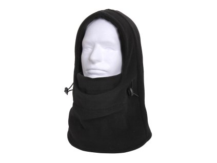 kukla 3v1 FLEECE nastavitelná ČERNÁ (Barva černá)