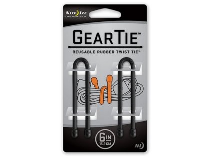 flexidrát GEAR TIE 15cm ČERNÝ 2 ks (Barva černá)
