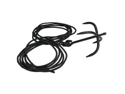 kotva vrhací ANKER s lanem ČERNÁ dl.10m (Barva černá)