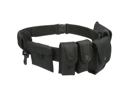 Opasek SECURITY VIPER s 6 pouzdry ČERNÝ (Barva černá)