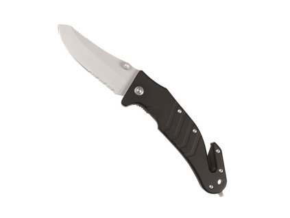 nůž zavírací s klipsnou a řezákem ve střence ČERNÝ (Barva černá)