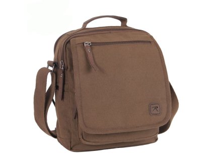 taška přes rameno EVERYDAY WORK plátěná HNĚDÁ (Barva hnědá)