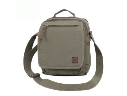 taška přes rameno EVERYDAY WORK plátěná ZELENÁ (Barva zelená)