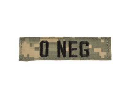 nášivka krevní skupina 0 NEG VELCRO ACU DIGITAL (Barva ACU , AT - DIGITAL)