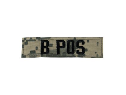 nášivka krevní skupina B POS VELCRO ACU DIGITAL