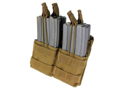 sumka MOLLE dvojitá na zásobníky 4xM4 otevřená COYOTE (Barva COYOTE BROWN)