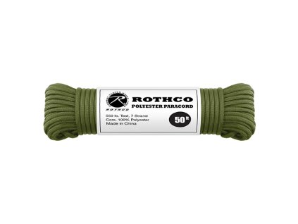 šňůra PARACORD polyester 550LB ø 4 mm / 15 m ZELENÁ (Barva zelená)