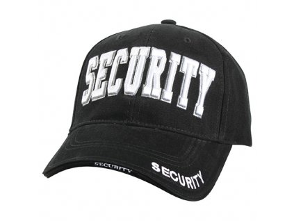 Čepice DELUXE SECURITY "bílý nápis" baseball ČERNÁ