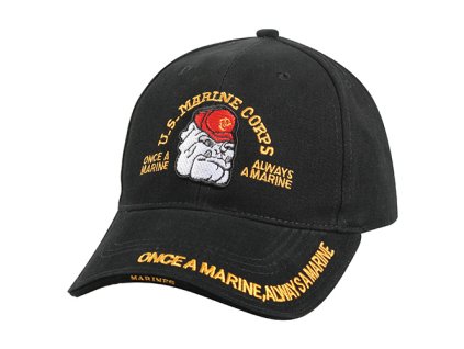 čepice DELUXE MARINE BULLDOG baseball ČERNÁ (Barva černá)