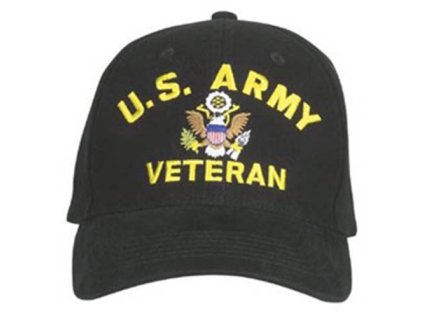 čepice U.S. ARMY VETERAN baseball ČERNÁ (Barva černá)