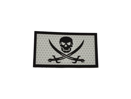 nášivka IFF IR CALICO JACK STŘÍBRNOČERNÁ