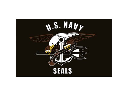 Vlajka U.S. NAVY SEALS (Barva černá)