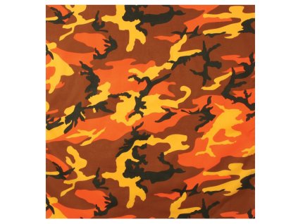 šátek 55 x 55 cm SAVAGE ORANGE CAMO