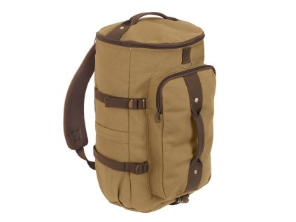 taška/batoh/vak CONVERTIBLE 19" plátěná HNĚDÁ (Barva hnědá)