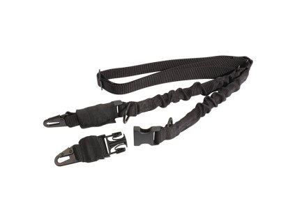 popruh zbraňový BUNGEE jedno/dvoubodový ČERNÝ (Barva černá)