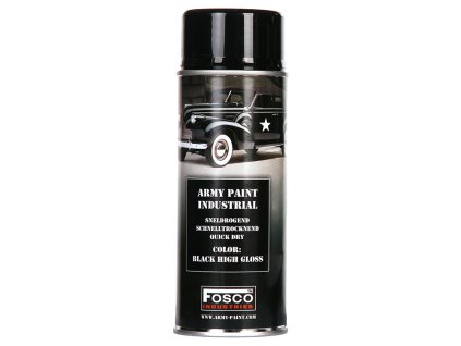 barva ARMY ve spreji 400ml LESKLÁ ČERNÁ (Barva černá)