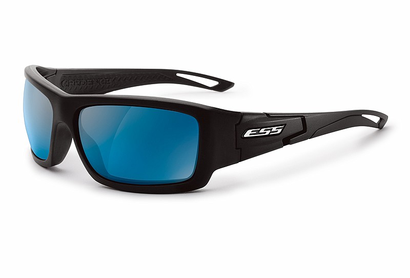 Eye Safety Systems Střelecké Brýle ESS Credence Black Mirrored Blue Lenses