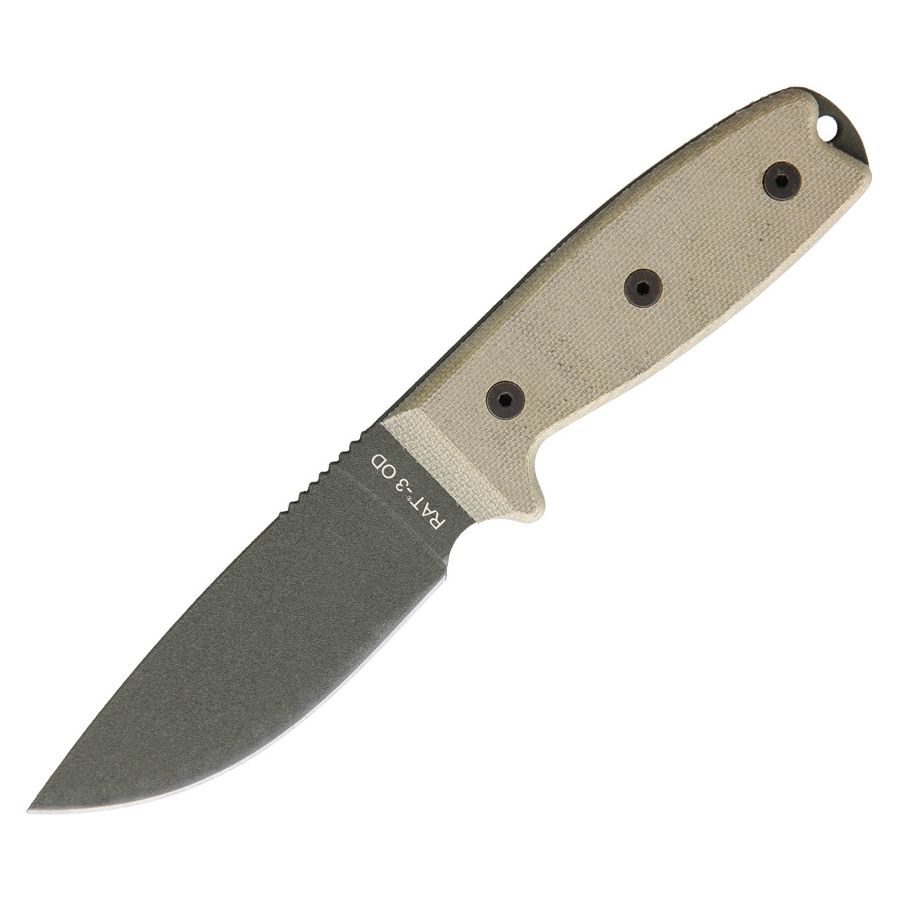 Ontario Knife Company Nůž s pevnou čepelí RAT-3 OD s pouzdrem hladké ostří