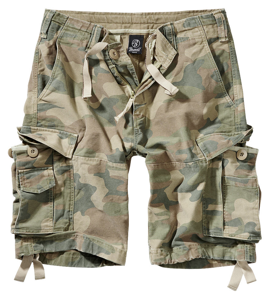 Kraťasy Brandit Vintage Shorts light woodland Barva: light woodland, Velikost: S