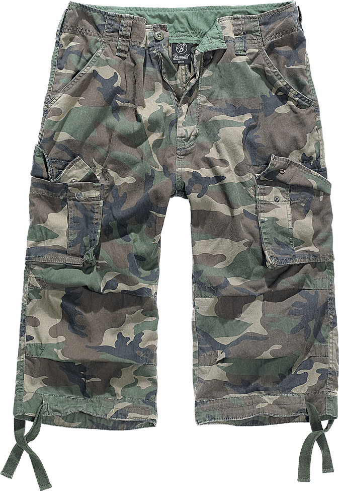 Kraťasy Brandit 3/4 Urban Legend Trouser woodland Barva: WOODLAND, Velikost: S