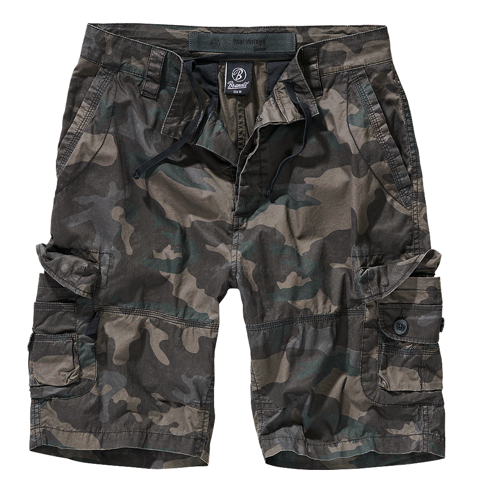 Kraťasy Brandit Ty Shorts tmavá kamufláž Barva: darkcamo, Velikost: S