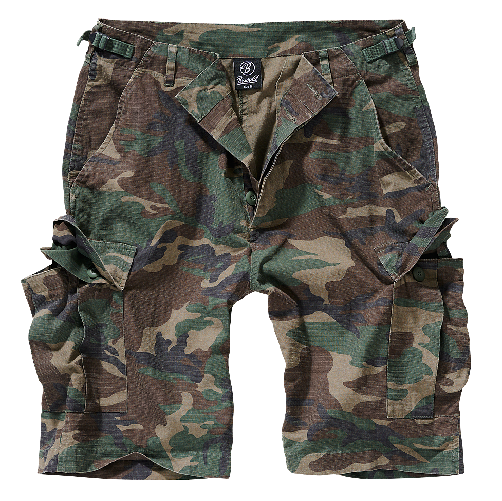 Kraťasy Brandit BDU Ripstop Shorts woodland Barva: WOODLAND, Velikost: S
