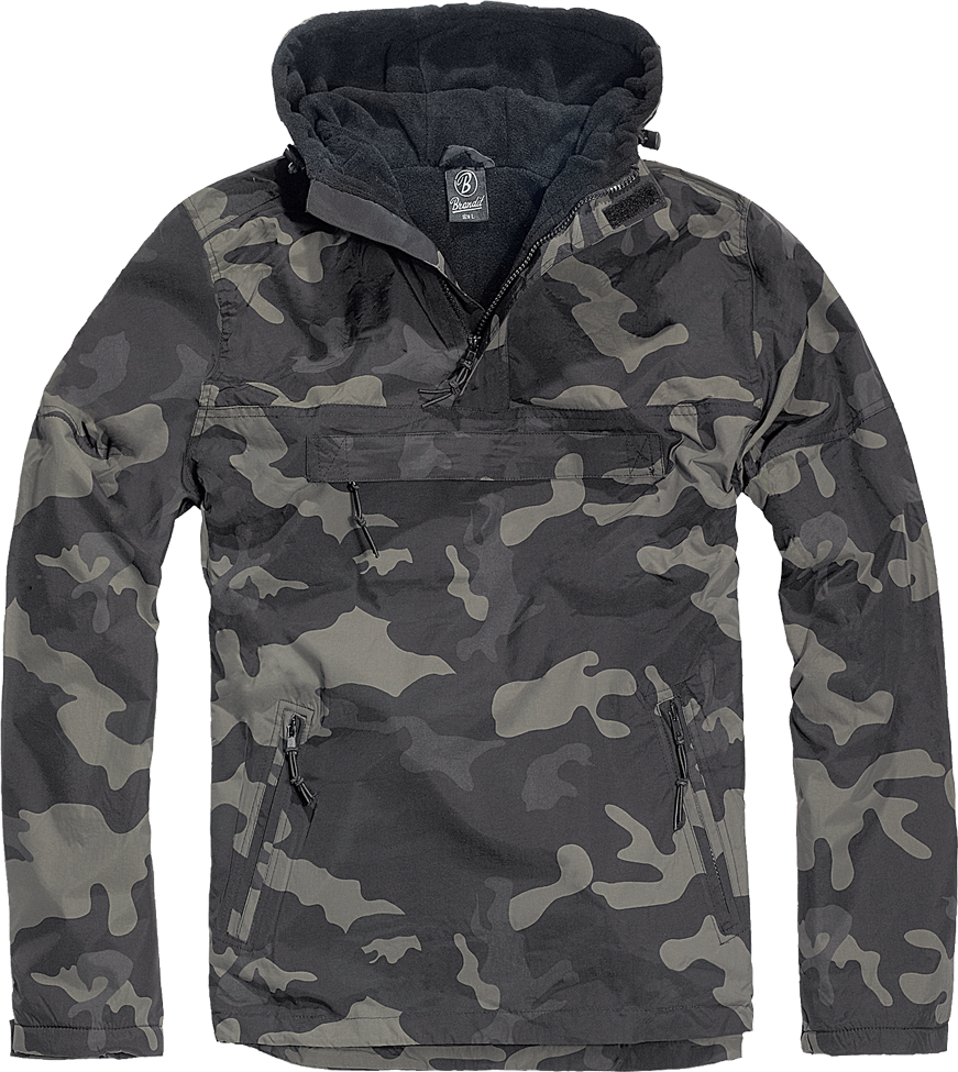 Bunda Brandit Windbreaker tmavá kamufláž Barva: darkcamo, Velikost: 3XL