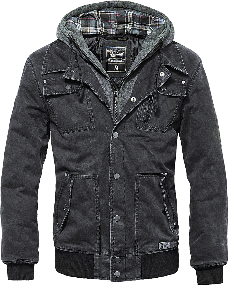 Bunda Brandit Dayton Jacket + Sweathood černá Barva: BLACK, Velikost: L