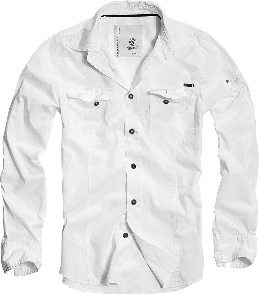 Košile dl. rukáv Brandit SlimFit Shirt bílá Barva: white, Velikost: 5XL