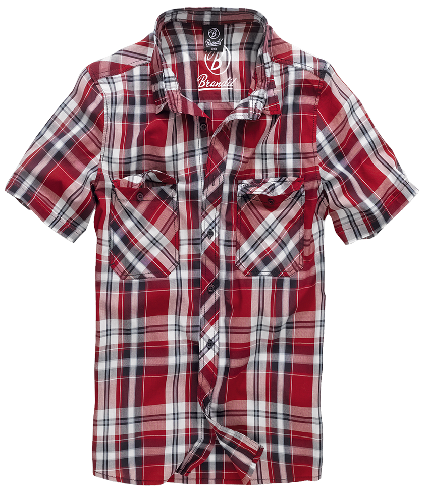Košile kr. rukáv Brandit Roadstar Shirt červená Barva: red, Velikost: S