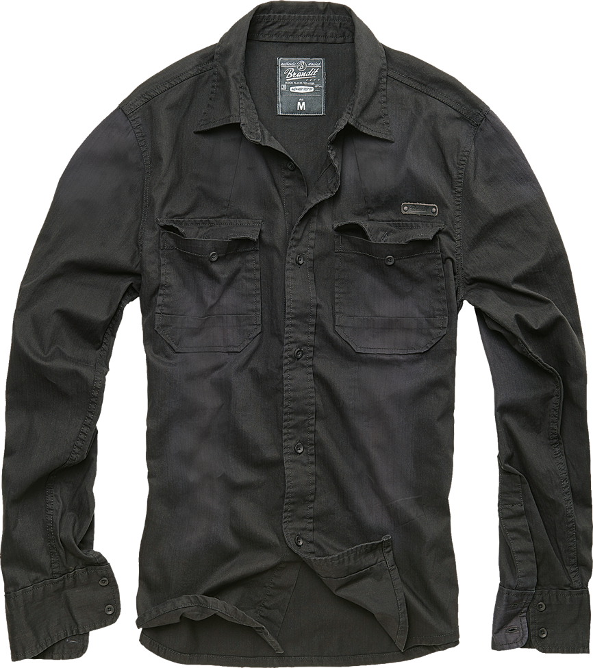 Košile dl. rukáv Brandit Denimshirt Hardee černá Barva: BLACK, Velikost: S