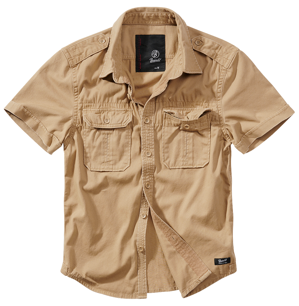 Košile kr. rukáv Brandit Vintage Shirt hnědá Barva: camel, Velikost: S