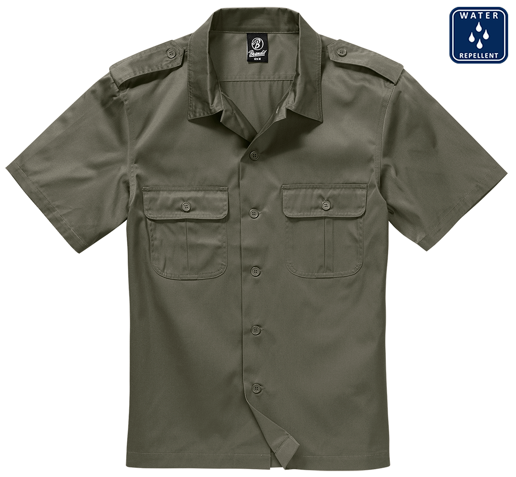 Košile kr. rukáv Brandit US Shirt olivová Barva: olive, Velikost: M