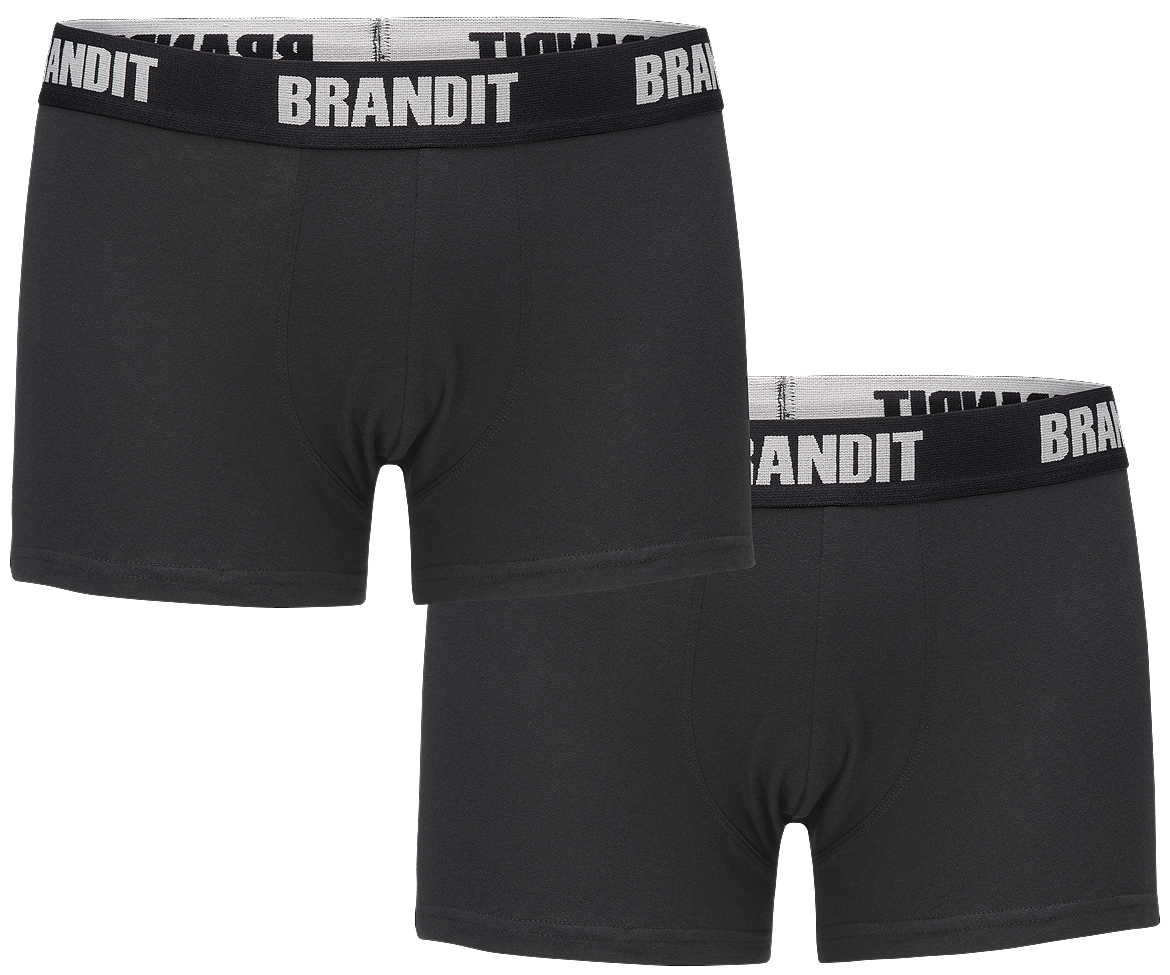 Boxerky Brandit 2ks černé/černé Barva: black-black, Velikost: 3XL