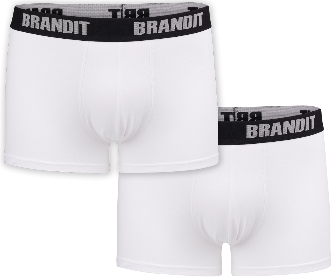 Boxerky Brandit 2ks bílé/bílé Barva: white-white, Velikost: S