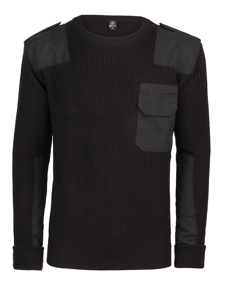 Svetr Brandit BW Pullover černý Barva: BLACK, Velikost: L / 52