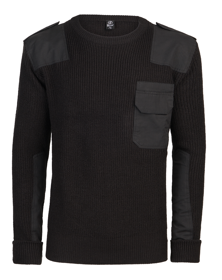 Svetr Brandit BW Pullover černý Barva: BLACK, Velikost: XL / 54-56