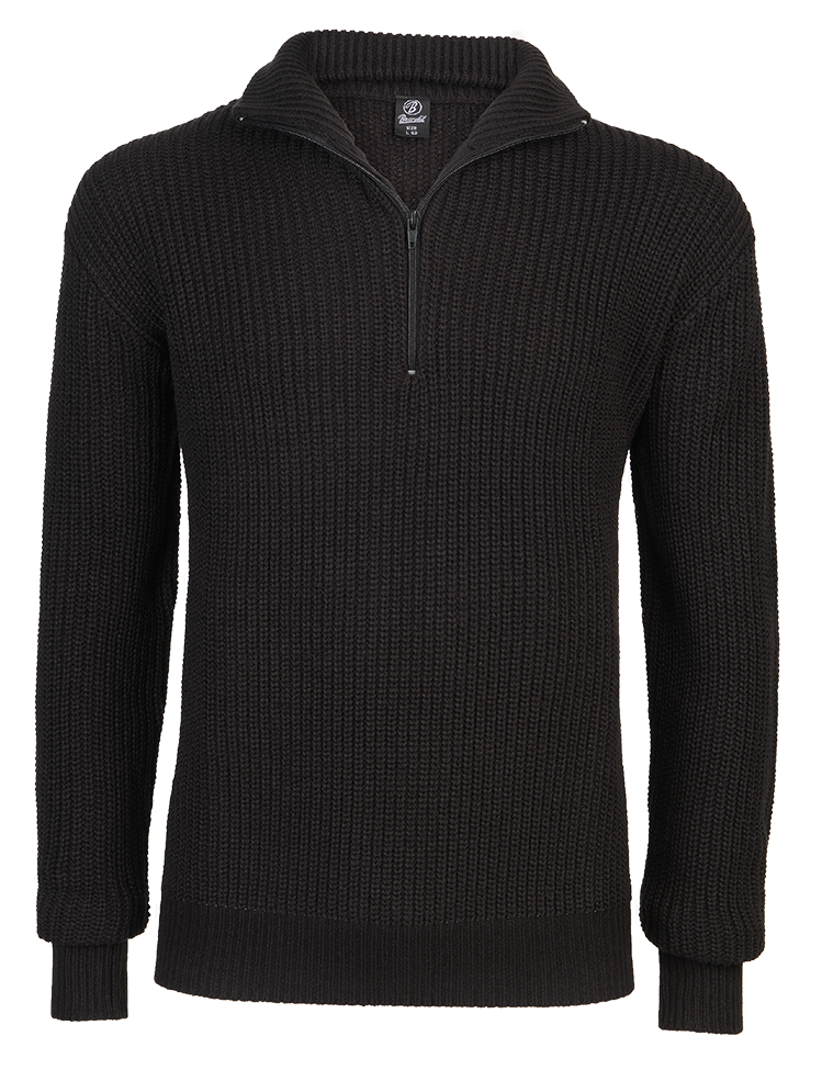 Svetr Brandit Marine Pullover Troyer černý Barva: BLACK, Velikost: 4XL / 62