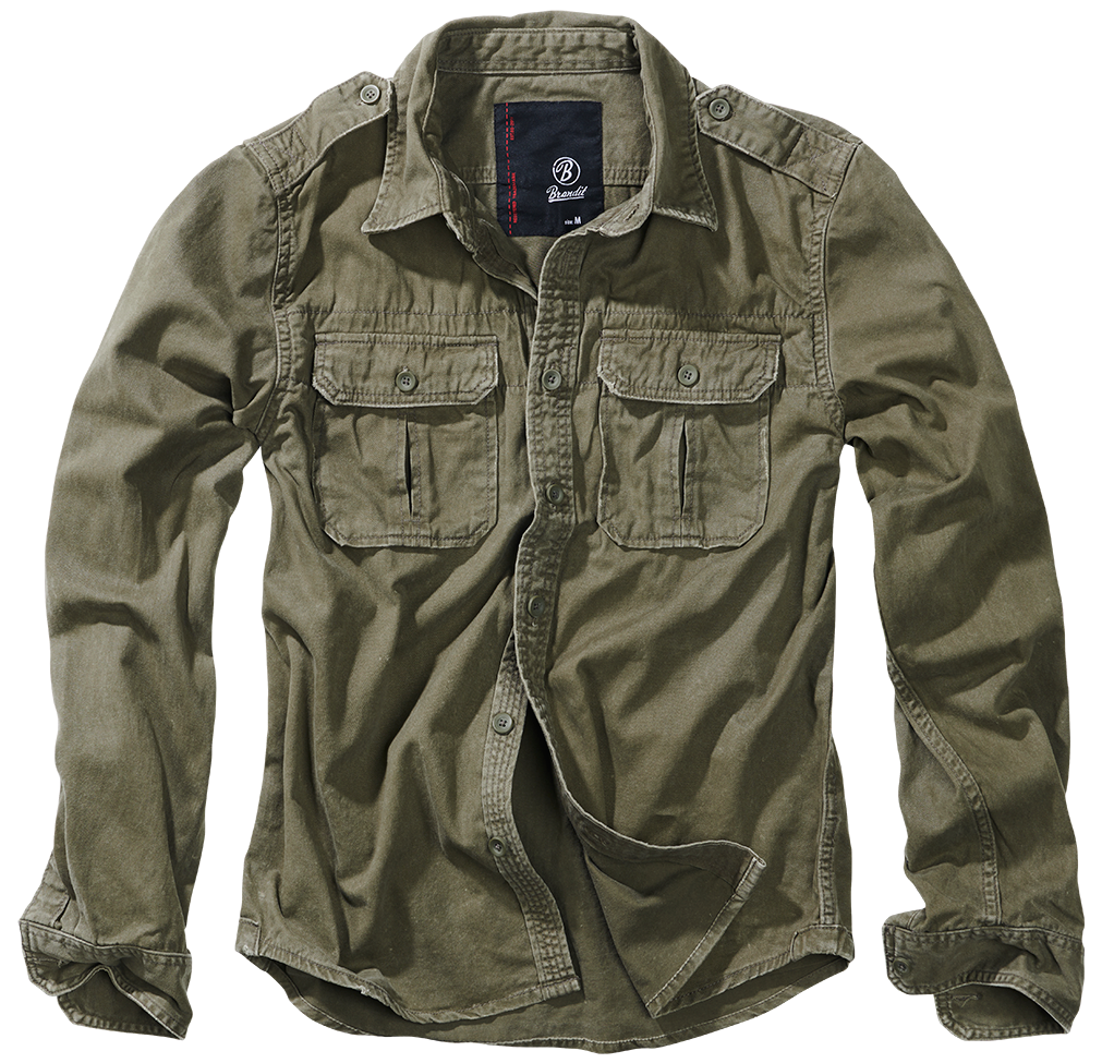 Košile dl. rukáv Brandit Vintage Shirt olivová Barva: olive, Velikost: 5XL
