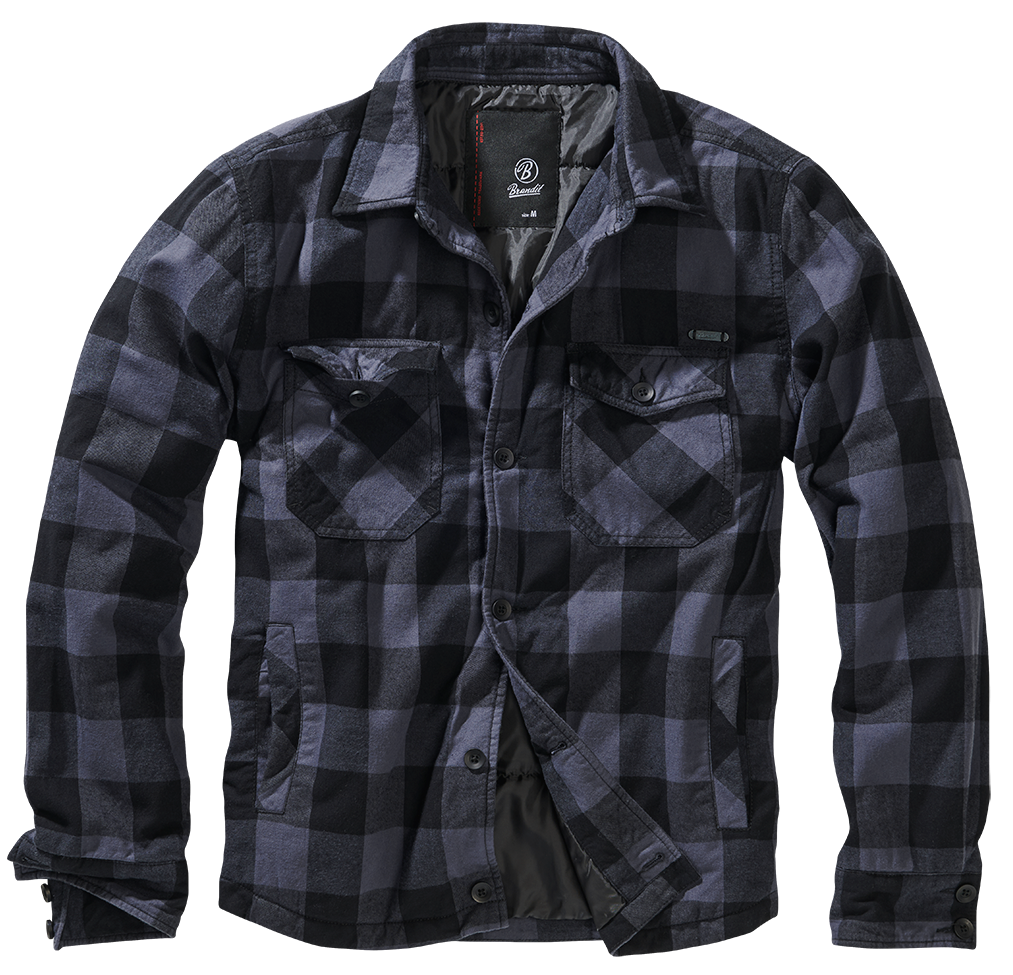 Bunda Brandit Lumber jacket černá/šedá Velikost: XL