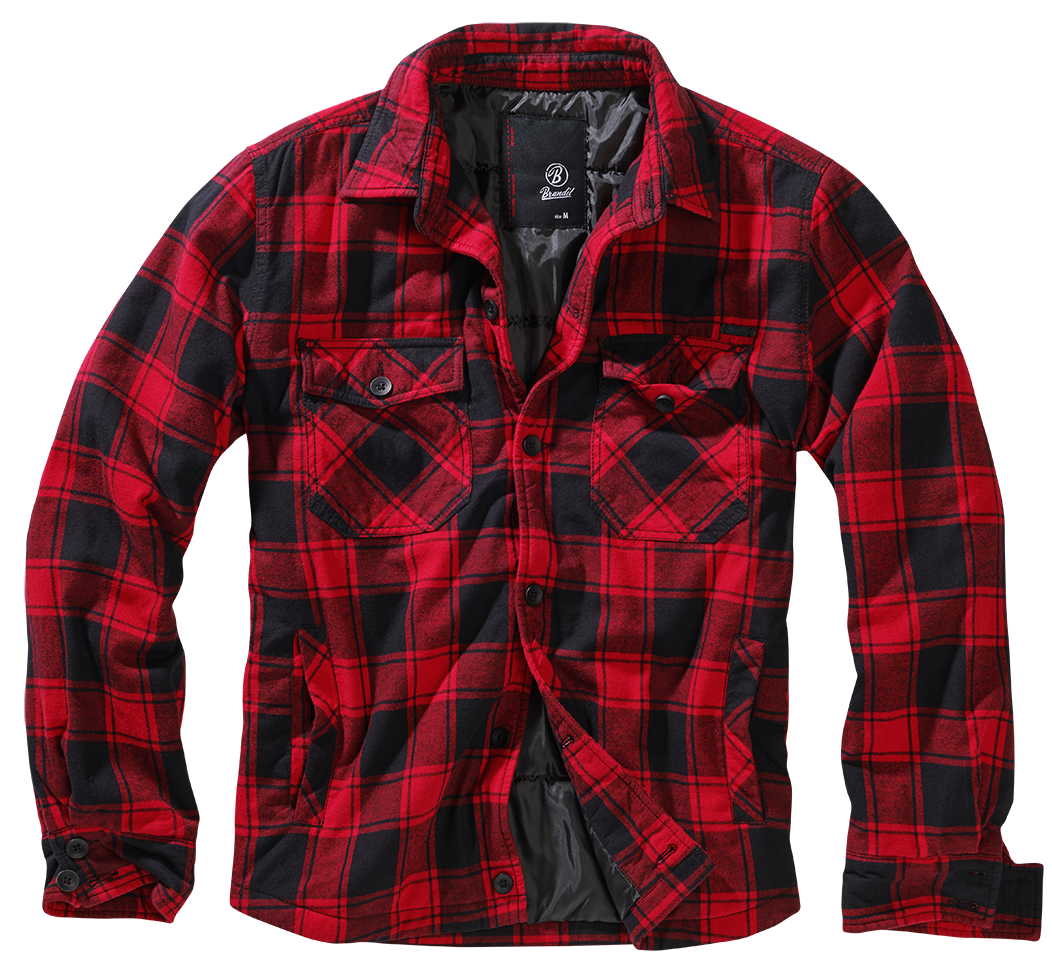 Bunda Brandit Lumber jacket červená/černá Barva: red/black, Velikost: 5XL