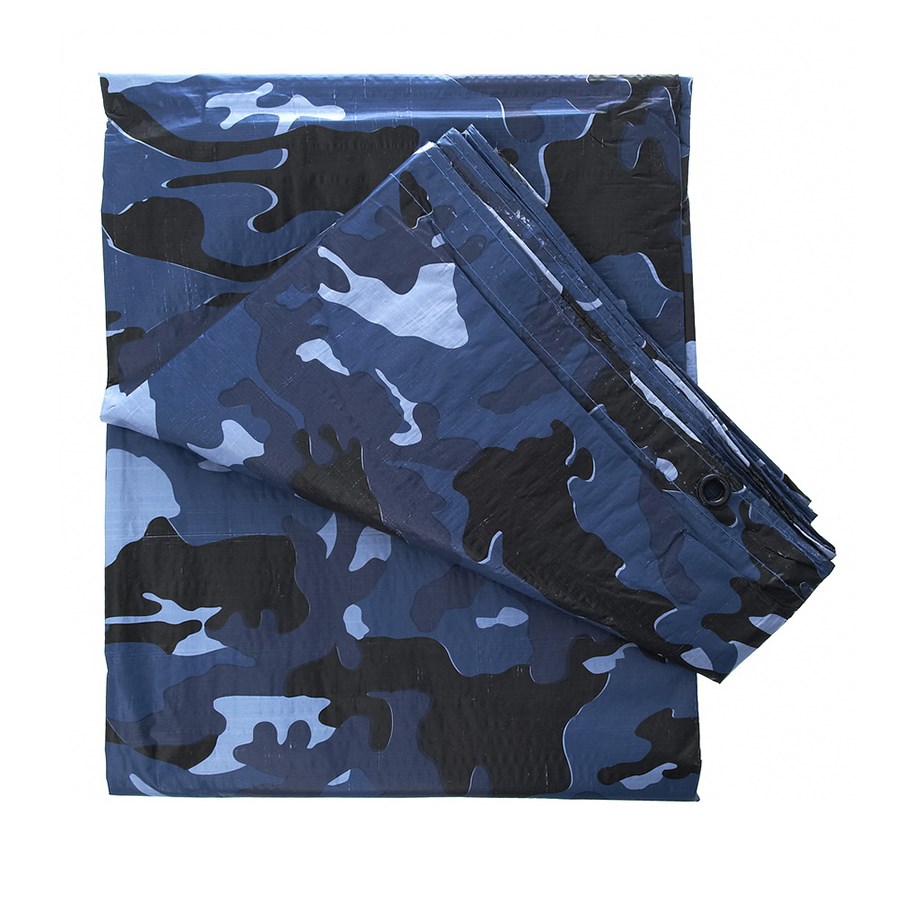 FOSCO Plachta zakrývací 4x3 m SKY BLUE CAMO Barva: URBAN CAMO BLUE