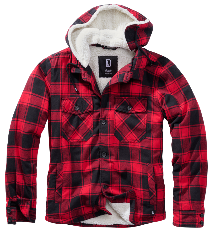 Lumberjacket bunda Brandit červená/černá Barva: red/black, Velikost: S