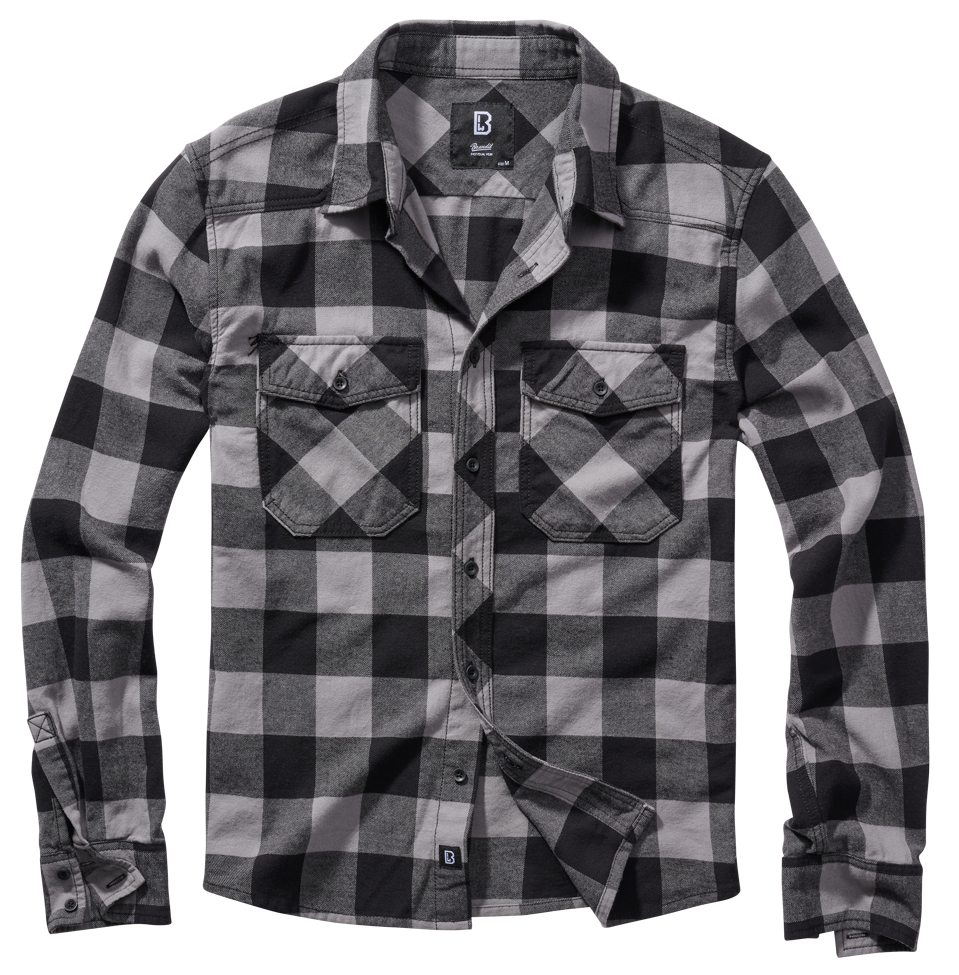 Košile dl. rukáv Brandit Check Shirt černá/tmavě šedá Barva: black+charcoal, Velikost: 3XL