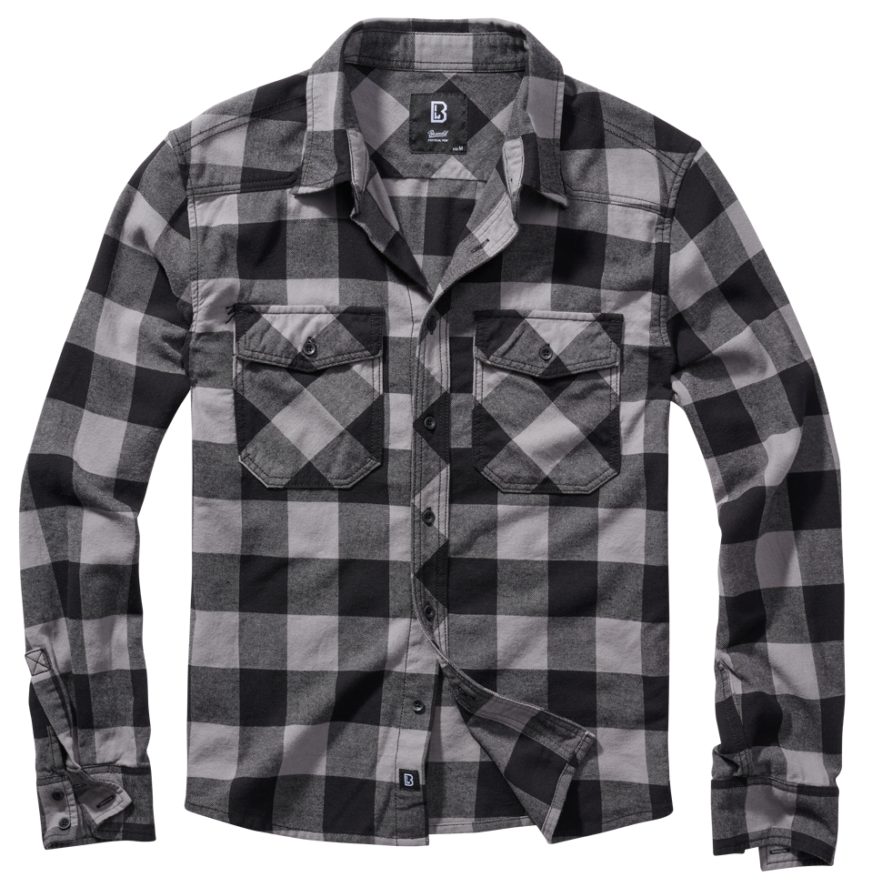 Košile dl. rukáv Brandit Check Shirt černá/tmavě šedá Barva: black+charcoal, Velikost: XXL