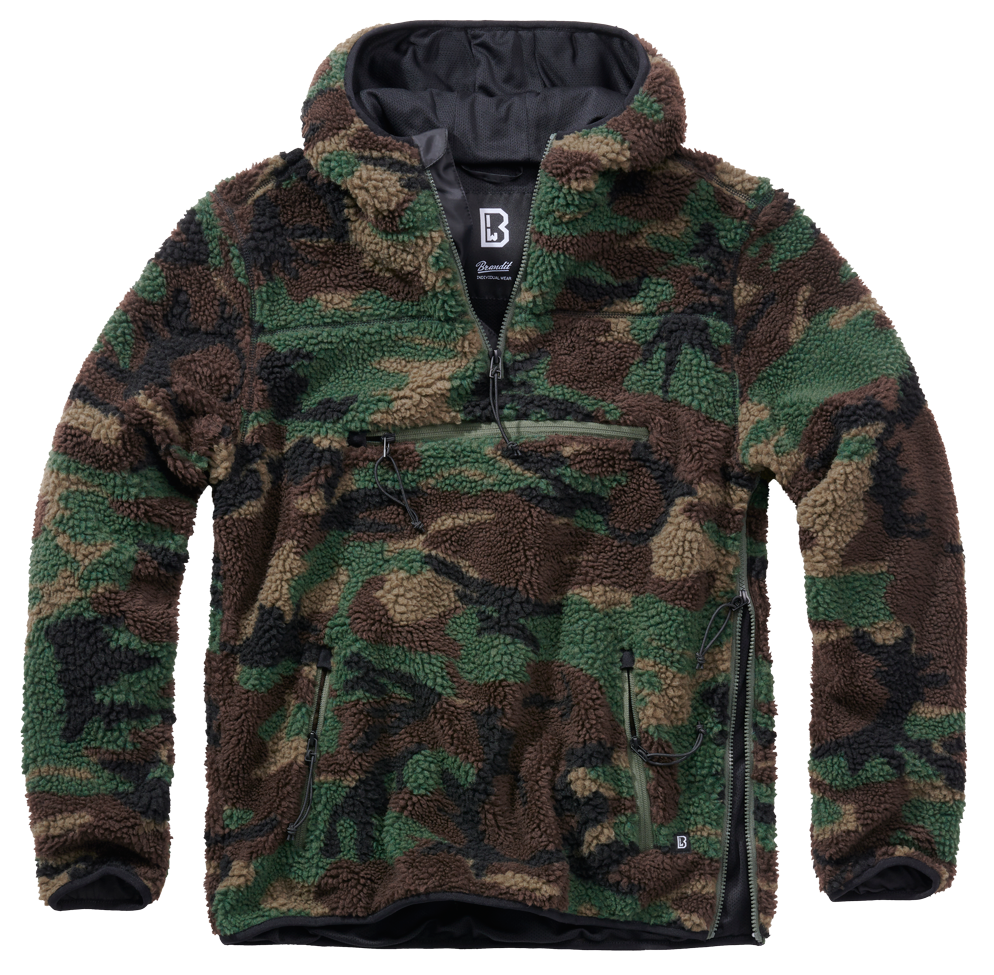 Teddyfleece Worker Pullover Brandit woodland Barva: WOODLAND, Velikost: XXL