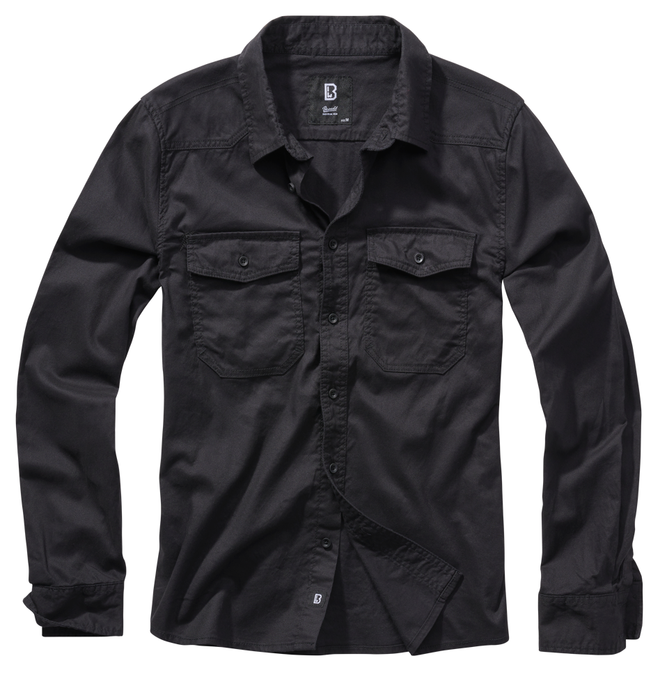 Flanelová košile Brandit černá Barva: BLACK, Velikost: 5XL
